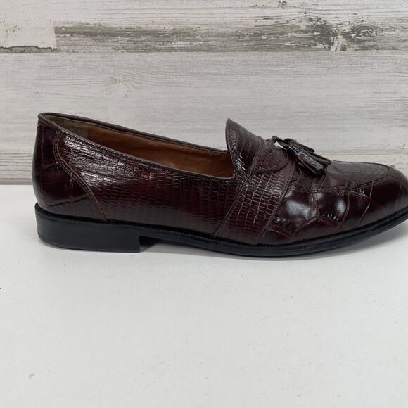 Vintage Stacy Adams Men's Genuine Snakeskin Dress Shoes Slip on US Size 11.5 EUC - Picture 7 of 14